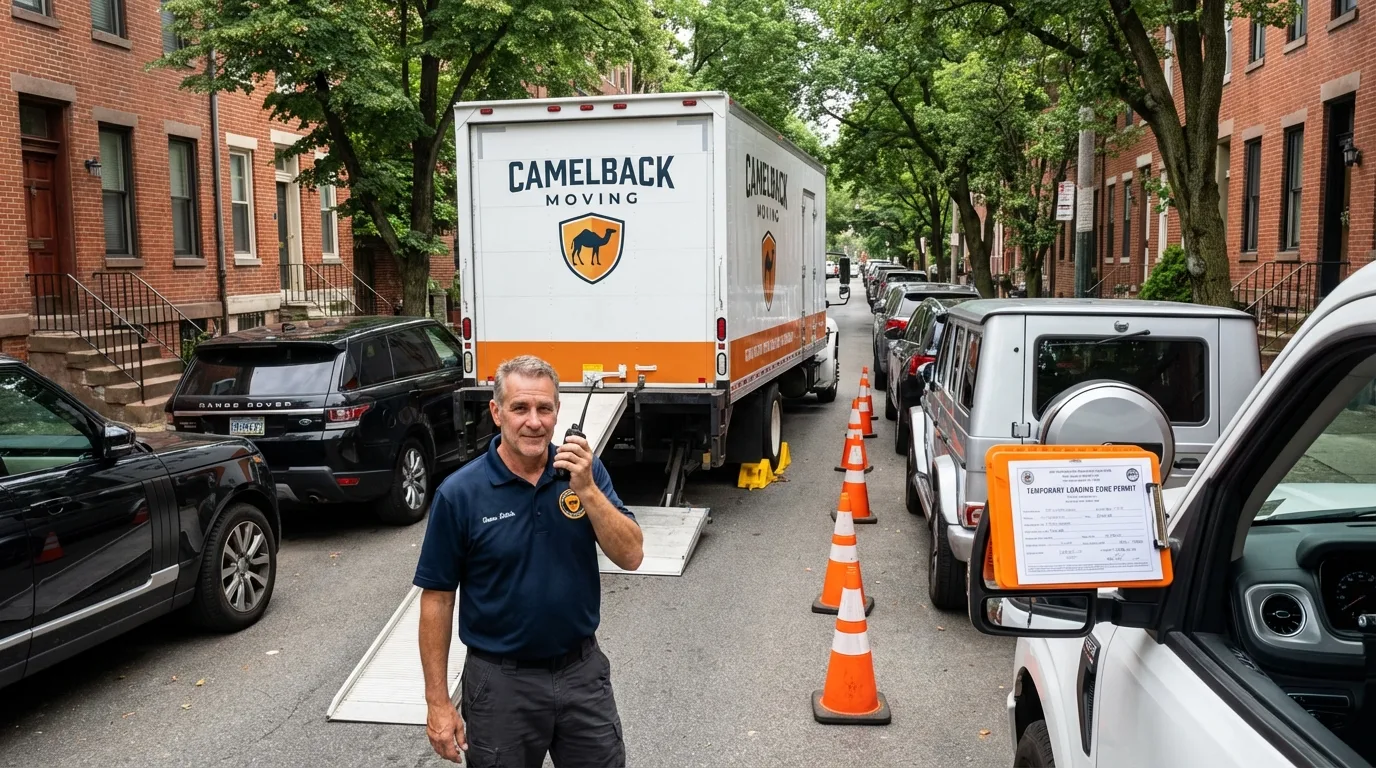 City street loading permit setup in Fredericksburg, PA